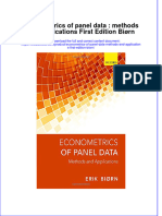 Download textbook Econometrics Of Panel Data Methods And Applications First Edition Biorn ebook all chapter pdf 