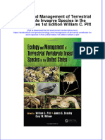 Textbook Ecology and Management of Terrestrial Vertebrate Invasive Species in The United States 1St Edition William C Pitt Ebook All Chapter PDF