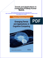 Download textbook Emerging Trends And Applications In Cognitive Computing Pradeep Kumar Mallick ebook all chapter pdf 