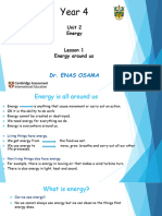 Unit 2 - Lesson 1 - Year 4 - Energy Around Us