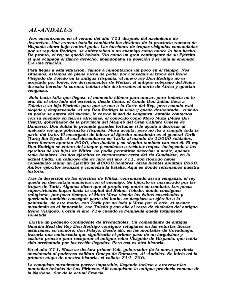 La Conquista de Al-Ándalus en 711 | PDF | Al Andalus | Edades medias