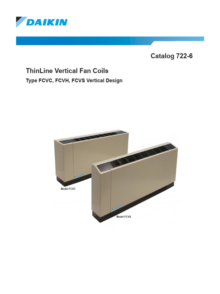 Daikin cat 722 6 lr thinline vertical fan coil catalog pdf