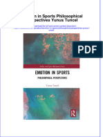 Download textbook Emotion In Sports Philosophical Perspectives Yunus Tuncel ebook all chapter pdf 