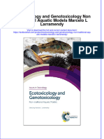 Textbook Ecotoxicology and Genotoxicology Non Traditional Aquatic Models Marcelo L Larramendy Ebook All Chapter PDF