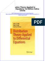 Full Chapter Distribution Theory Applied To Differential Equations 1St Edition Adina Chirila PDF
