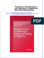 Textbook Emerging Practices in Scholarship of Learning and Teaching in A Digital Era 1St Edition Siu Cheung Kong Ebook All Chapter PDF
