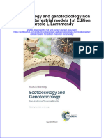 Textbook Ecotoxicology and Genotoxicology Non Traditional Terrestrial Models 1St Edition Marcelo L Larramendy Ebook All Chapter PDF