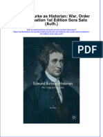 Textbook Edmund Burke As Historian War Order and Civilisation 1St Edition Sora Sato Auth Ebook All Chapter PDF