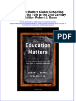 Download textbook Education Matters Global Schooling Gains From The 19Th To The 21St Century 1St Edition Robert J Barro ebook all chapter pdf 