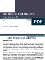 HRM - Lecture - 4 - Job Design and Analysis FINAL-2024