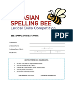 Bee 2 - Sample Candidate Paper