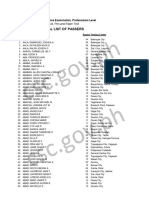 List of Passers Professional National
