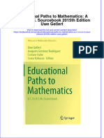 Textbook Educational Paths To Mathematics A C I E A E M Sourc2015Th Edition Uwe Gellert Ebook All Chapter PDF
