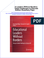 Textbook Educational Leaders Without Borders Rising To Global Challenges To Educate All 1St Edition Rosemary Papa Ebook All Chapter PDF