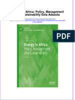 Download textbook Energy In Africa Policy Management And Sustainability Sola Adesola ebook all chapter pdf 
