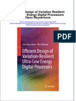 PDF Efficient Design of Variation Resilient Ultra Low Energy Digital Processors Hans Reyserhove Ebook Full Chapter