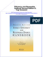 Textbook Energy Efficiency and Renewable Energy Handbook Second Edition D Yogi Goswami Ebook All Chapter PDF