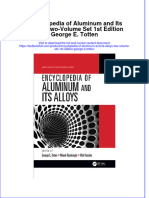 PDF Encyclopedia of Aluminum and Its Alloys Two Volume Set 1St Edition George E Totten Ebook Full Chapter