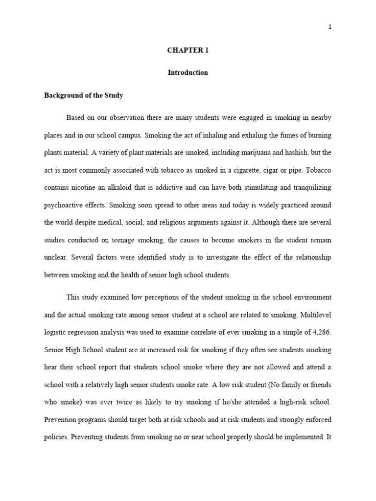 The Effects of Absenteeism in The Academic Performance of Smaw 12 Students PDF Tobacco