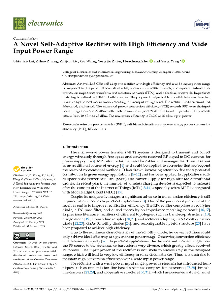 Advancements in High-Efficiency Rectifiers: A Power Electronics ...