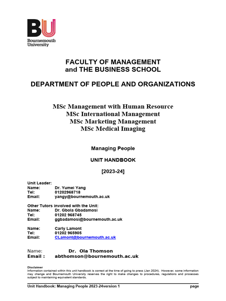 Managing People Handbook Download Free Pdf Theory Analysis
