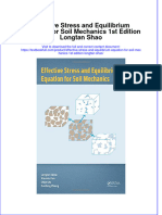 Textbook Effective Stress and Equilibrium Equation For Soil Mechanics 1St Edition Longtan Shao Ebook All Chapter PDF