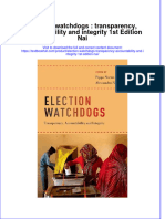 Textbook Election Watchdogs Transparency Accountability and Integrity 1St Edition Nai Ebook All Chapter PDF