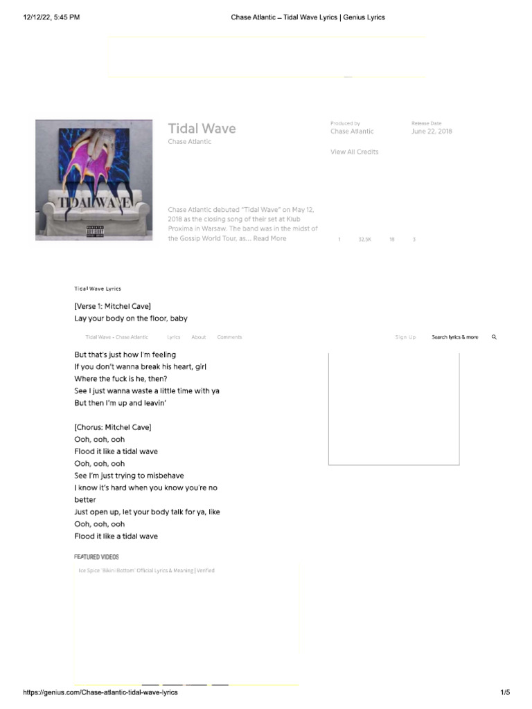 Tidal Wave | PDF