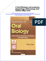 Download pdf Essential Of Oral Biology Oral Anatomy Histology Physiology Embryology 2Nd Edition Maji Jose ebook full chapter 