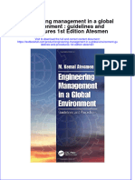 Download textbook Engineering Management In A Global Environment Guidelines And Procedures 1St Edition Atesmen ebook all chapter pdf 