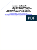 Download textbook Equivalency Methods For Environmental Liability Assessing Damage And Compensation Under The European Environmental Liability Directive 1St Edition Joshua Lipton ebook all chapter pdf 