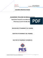 Syllabus B Pharm, M Pharm and Pharm.D Syllabus 2022 - 2023