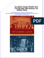 Download textbook Entertaining Lisbon Music Theater And Modern Life In The Late 19Th Century 1St Edition Silva ebook all chapter pdf 