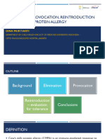 Elimination, Provocation, Reintroduction in Cow's Milk Protein Allergy
