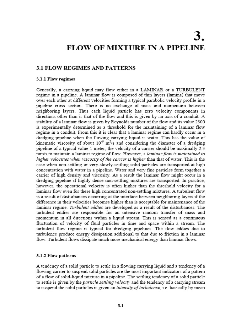Pipeline Mixture Flow Regimes Explained | PDF | Laminar Flow | Fluid ...