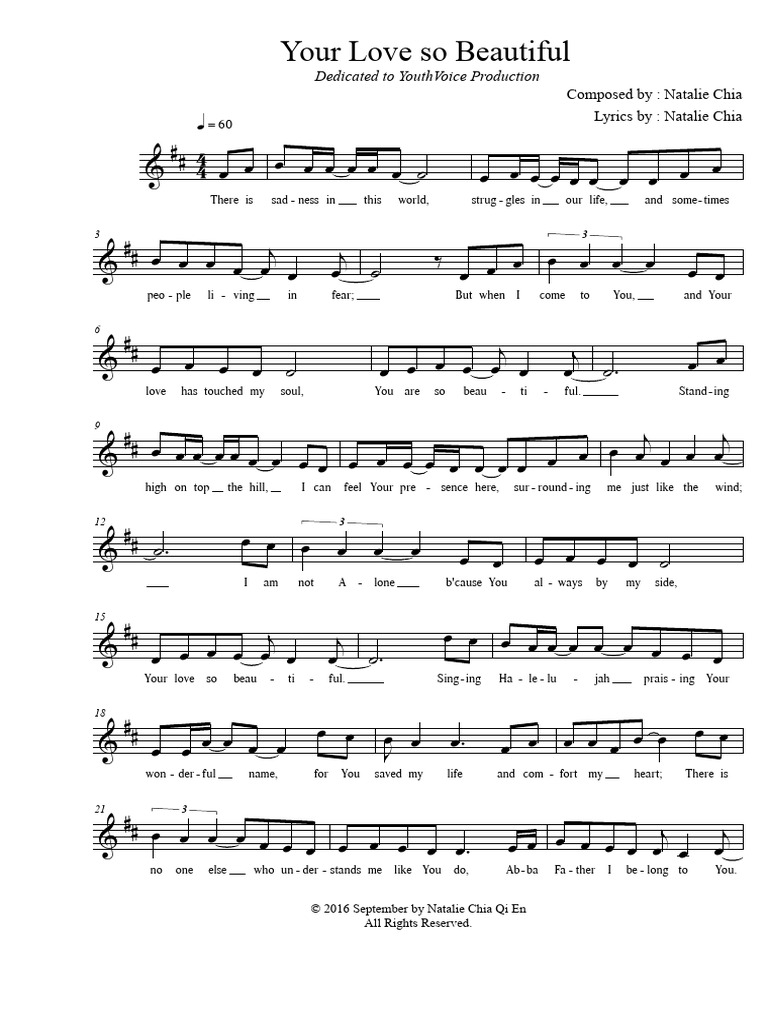 Lead Sheet - Your Love So Beautiful | PDF