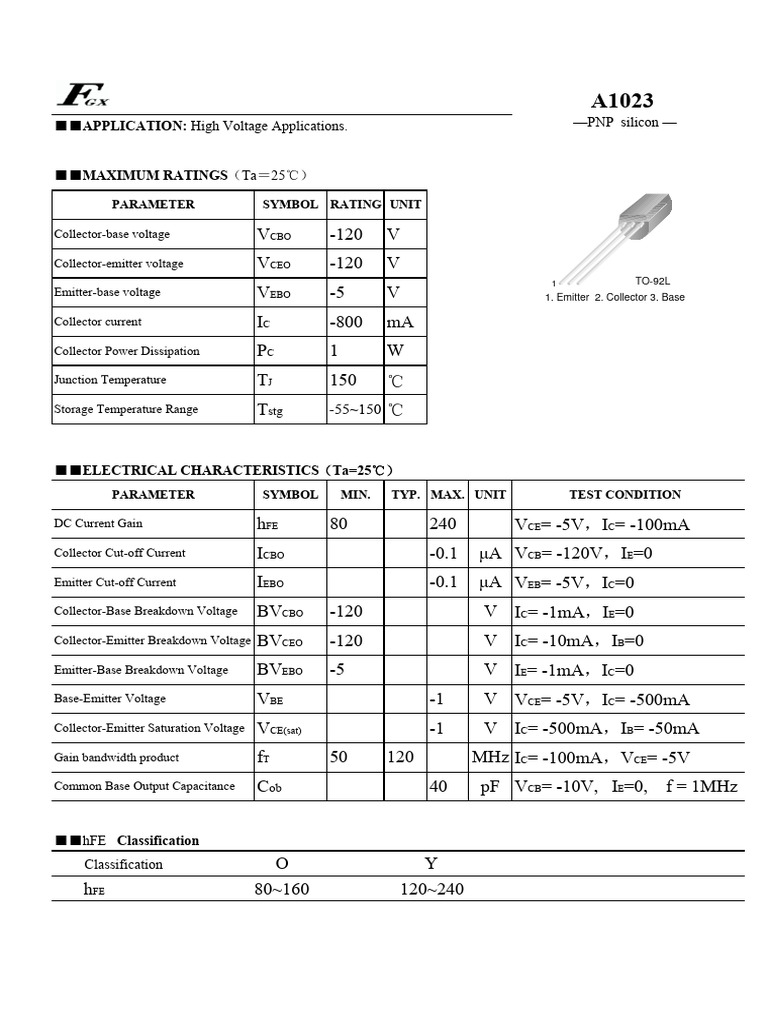 PNP Silicon Transistor Specifications | PDF | Computers