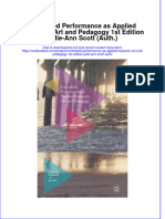 Textbook Embodied Performance As Applied Research Art and Pedagogy 1St Edition Julie Ann Scott Auth Ebook All Chapter PDF