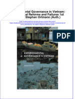 Textbook Environmental Governance in Vietnam Institutional Reforms and Failures 1St Edition Stephan Ortmann Auth Ebook All Chapter PDF
