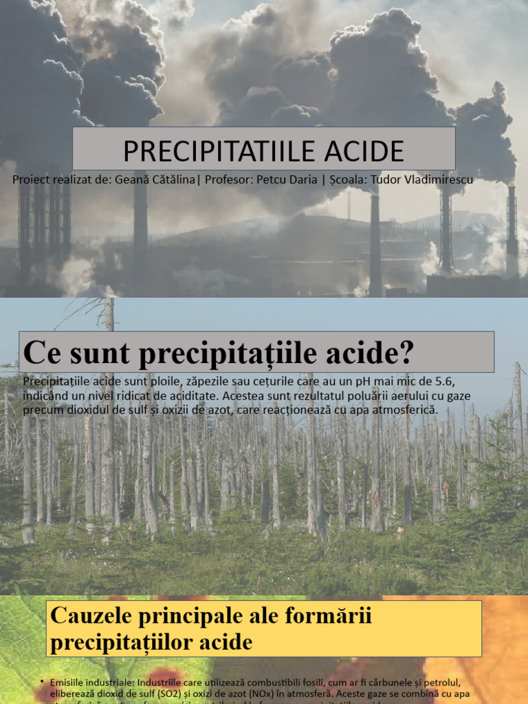 Precipitațiile Acide. | PDF