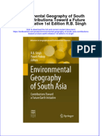 Textbook Environmental Geography of South Asia Contributions Toward A Future Earth Initiative 1St Edition R B Singh Ebook All Chapter PDF