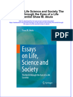 PDF Essays On Life Science and Society The World Through The Eyes of A Life Scientist Shaw M Akula Ebook Full Chapter