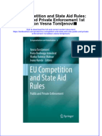Textbook Eu Competition and State Aid Rules Public and Private Enforcement 1St Edition Vesna Tomljenovic Ebook All Chapter PDF