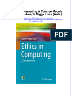 PDF Ethics in Computing A Concise Module 1St Edition Joseph Migga Kizza Auth Ebook Full Chapter