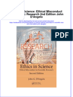 PDF Ethics in Science Ethical Misconduct in Scientific Research 2Nd Edition John Dangelo Ebook Full Chapter