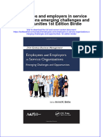 Download textbook Employees And Employers In Service Organizations Emerging Challenges And Opportunities 1St Edition Birdie ebook all chapter pdf 
