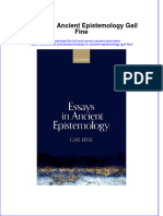 Textbook Essays in Ancient Epistemology Gail Fine Ebook All Chapter PDF