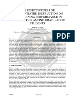 THE EFFECTIVENESS OF DIFFERENTIATED INSTRUCTION ON THE LEARNING PERFORMANCE IN MATHEMATICS AMONG GRADE FOUR STUDENTS Ijariie18958