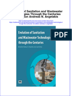 Textbook Evolution of Sanitation and Wastewater Technologies Through The Centuries 1St Edition Andreas N Angelakis Ebook All Chapter PDF