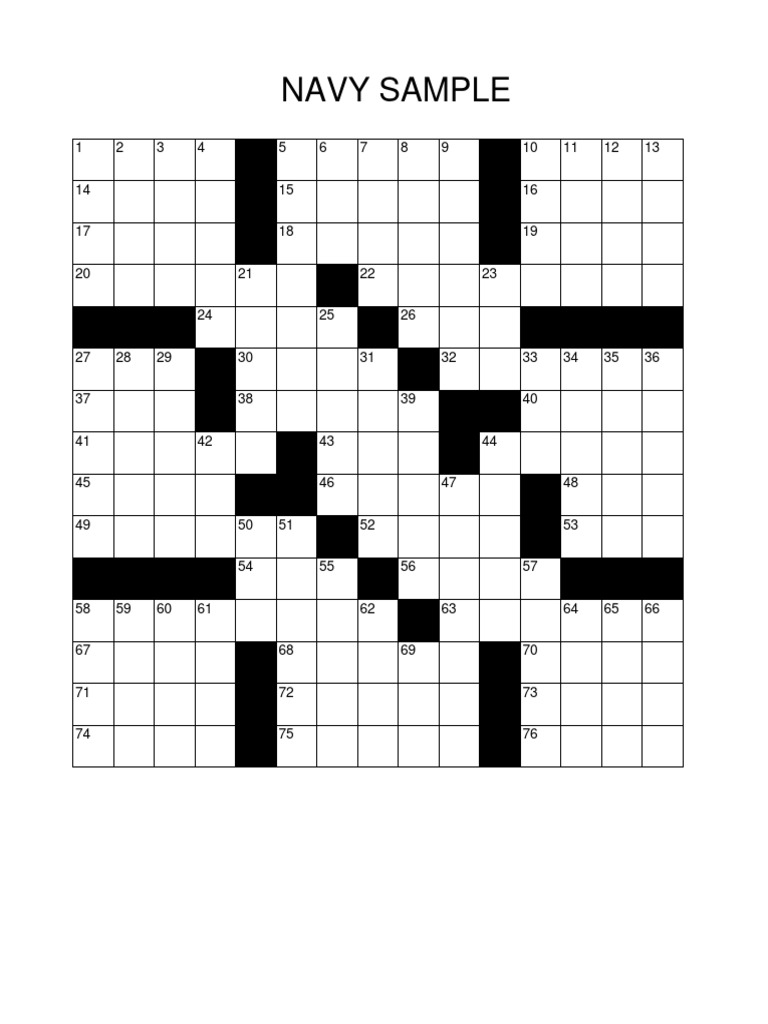 Navy-Sample LP-STD Crossword | PDF | Royal Navy | Cruiser